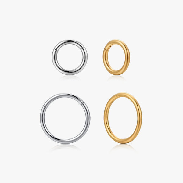 Titanium Clicker Hoops - Flaire & Co.