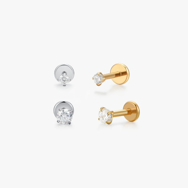 Titanium CZ Flat Back Stud - Flaire & Co.