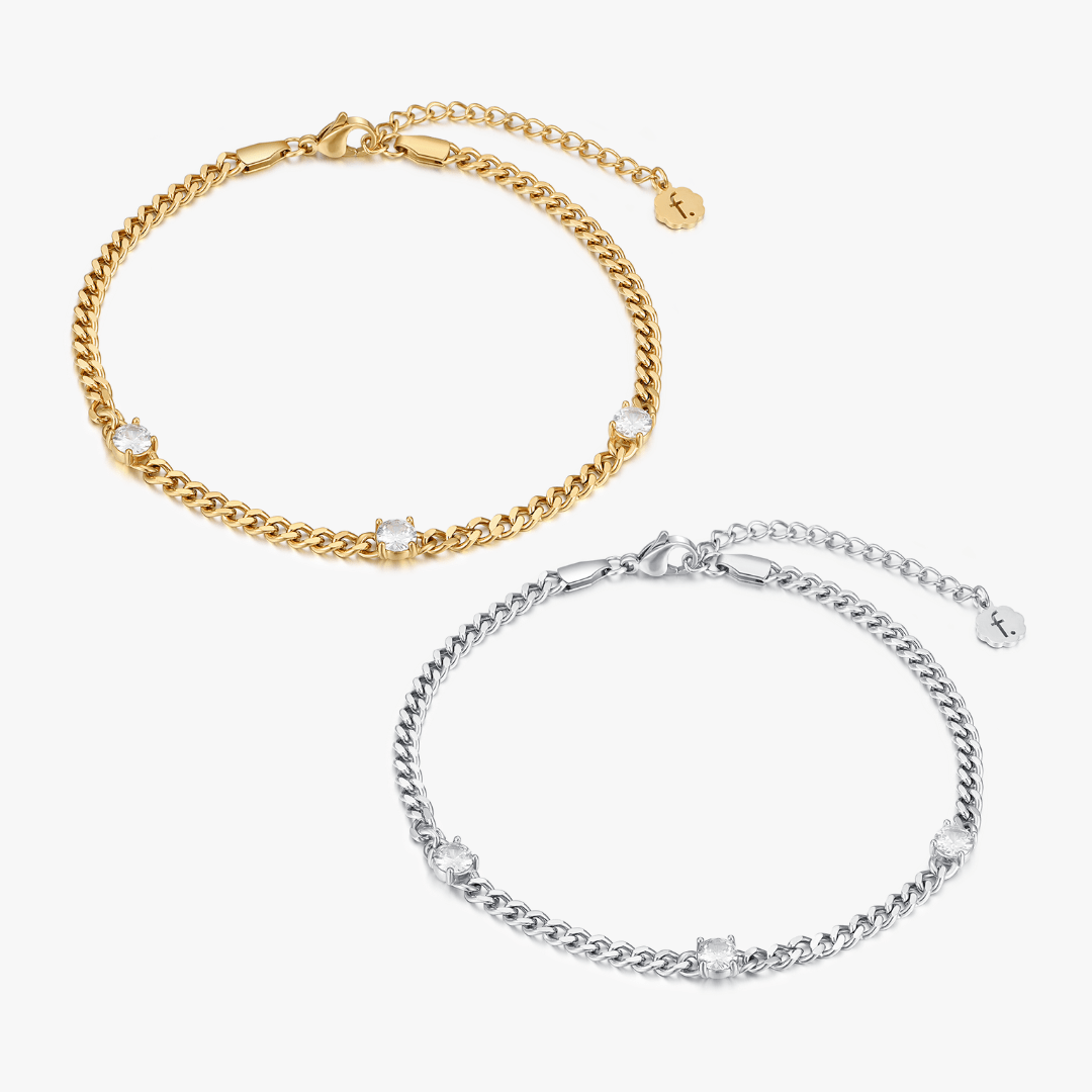 Trio Gem Anklet - Flaire & Co.