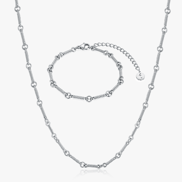 Twisted Chain Silver Bundle - Flaire & Co.
