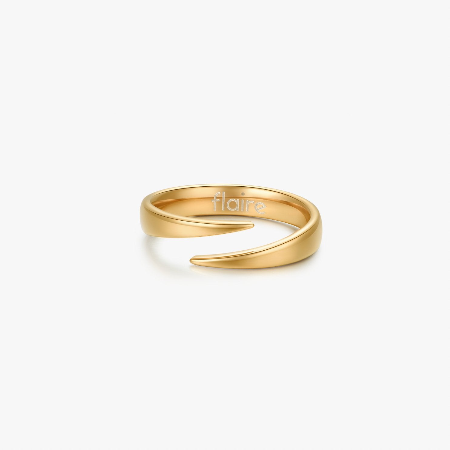 Twisted Claw Ring Gold (Unisex) - Flaire & Co.
