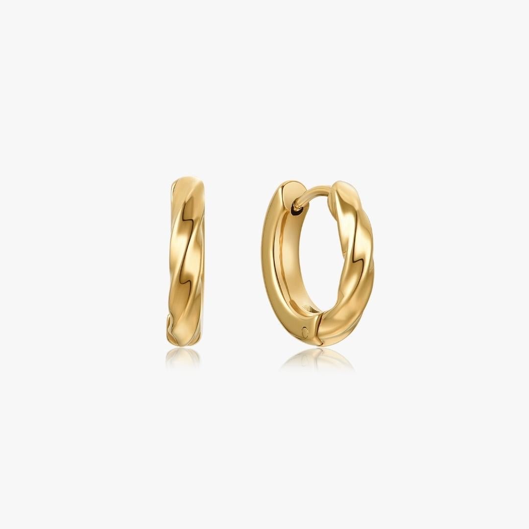 Twisted Gold Hoops - Flaire & Co.