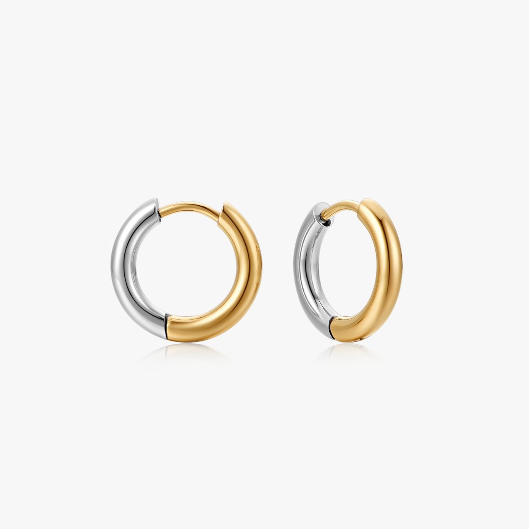 Two Tone Baby Everyday Seamless Hoops - Flaire & Co.