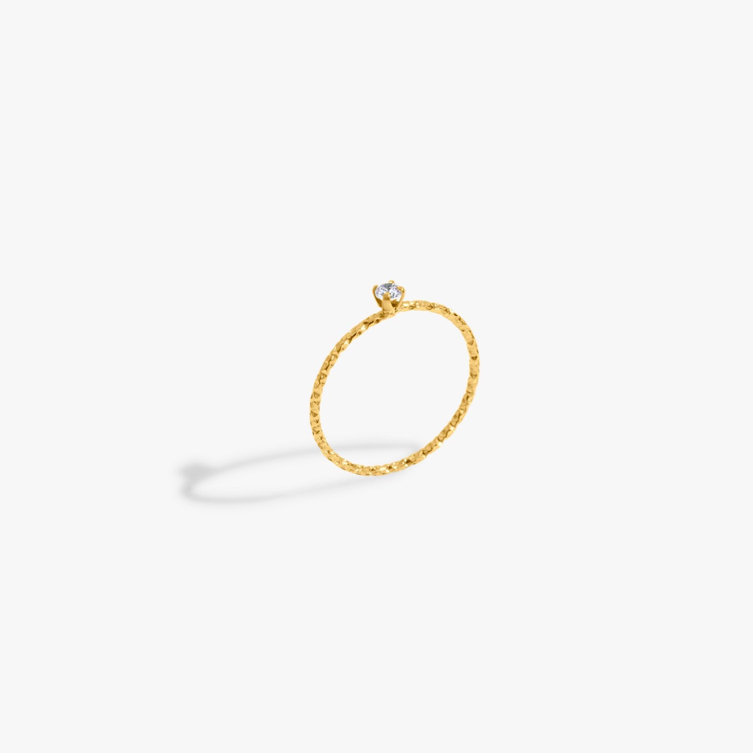 Ultra Mini Gem Ring in Gold - Flaire & Co.