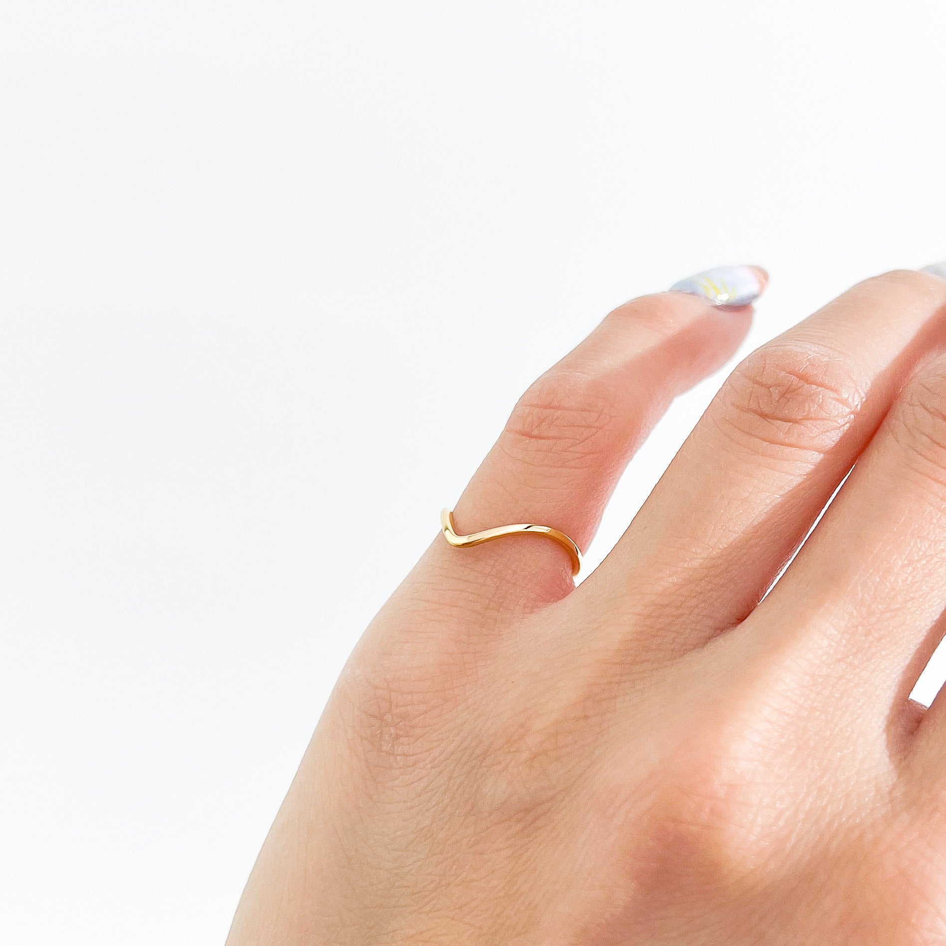 V Stacker Gold Ring - Flaire & Co.