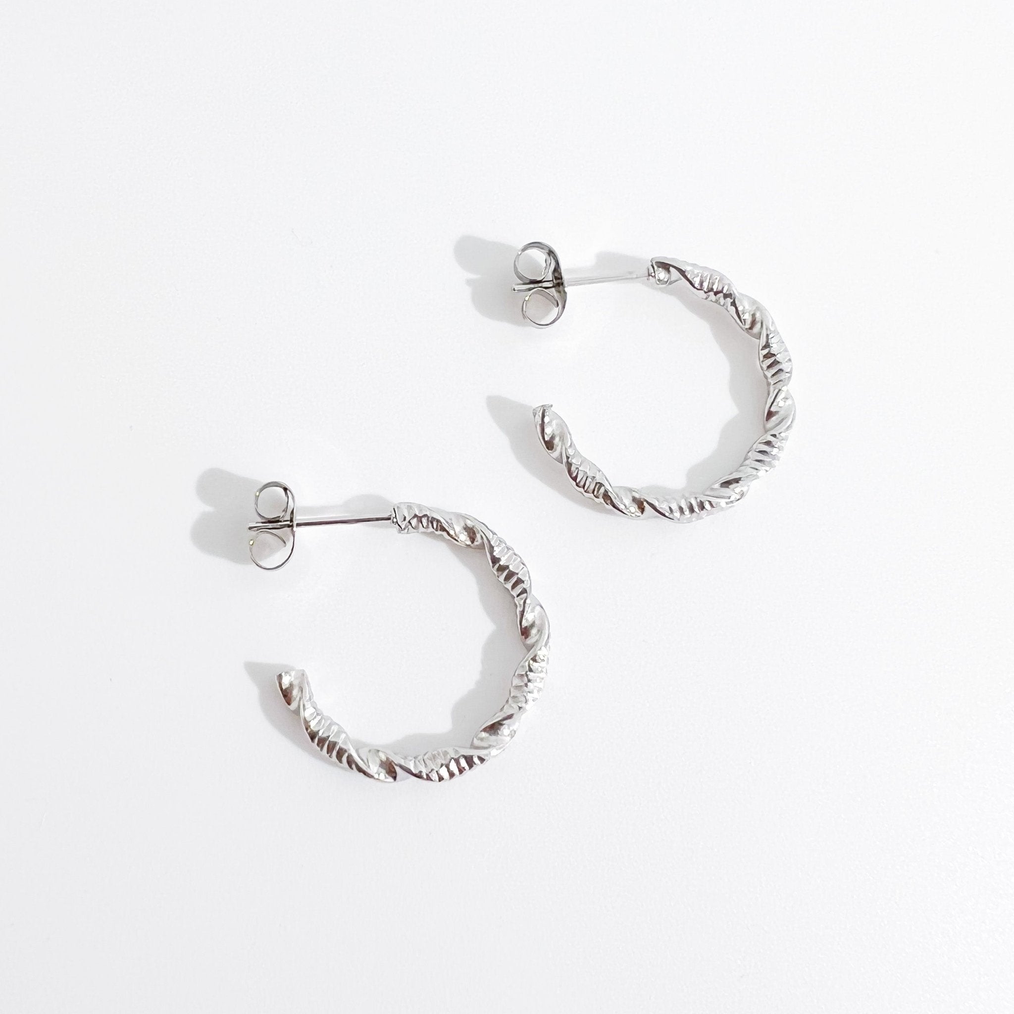 Valerie Silver Hoops - Flaire & Co.