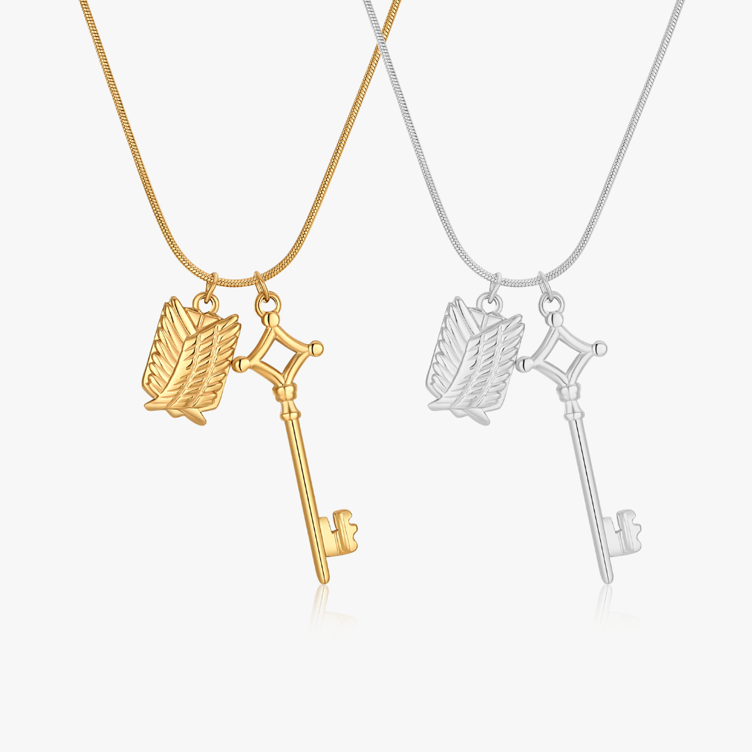 Wing and Key Necklace (Anime Inspired Collection) - Flaire & Co.