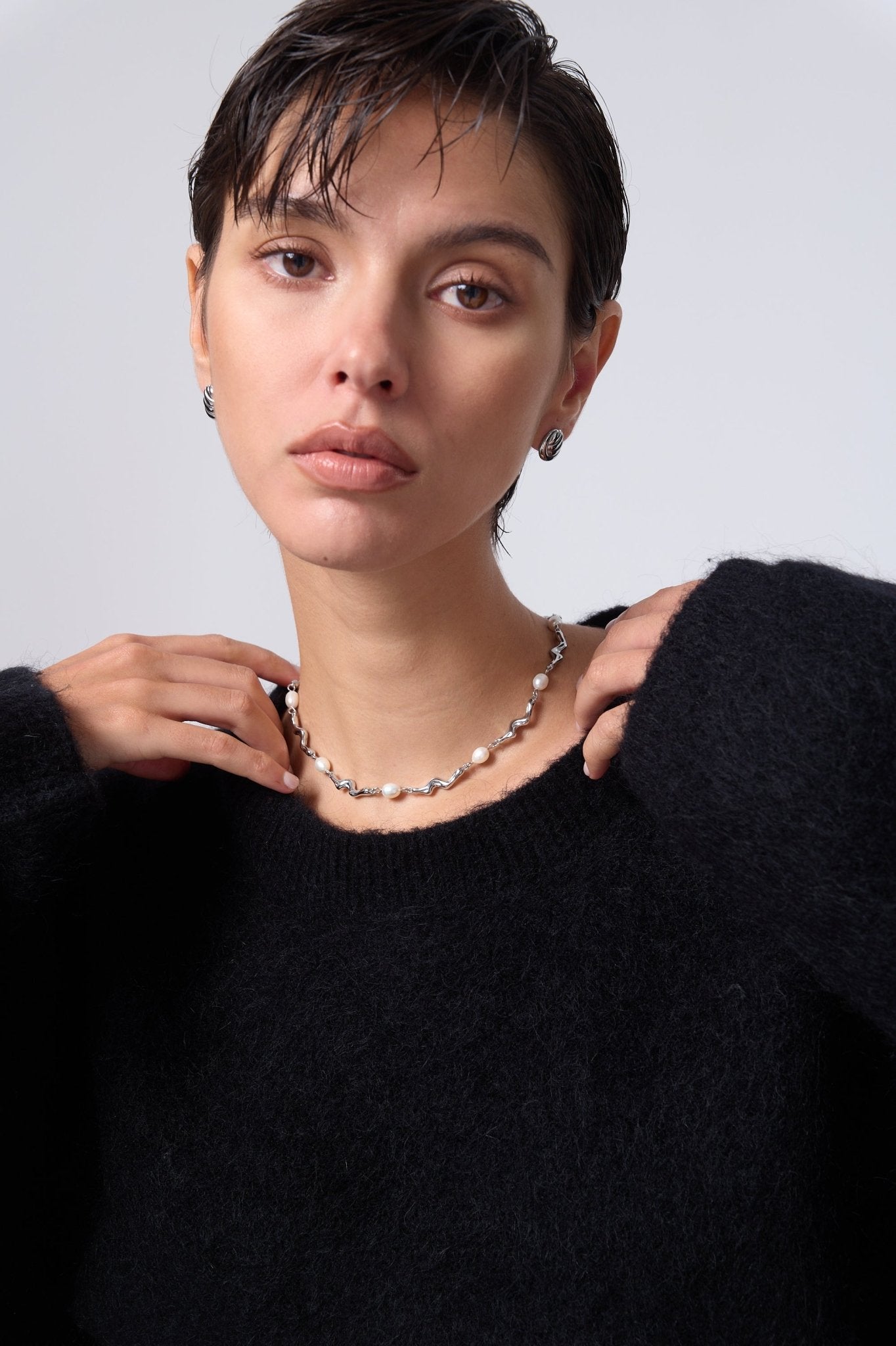 Zelia Organic Pearl Chain Necklace - Flaire & Co.