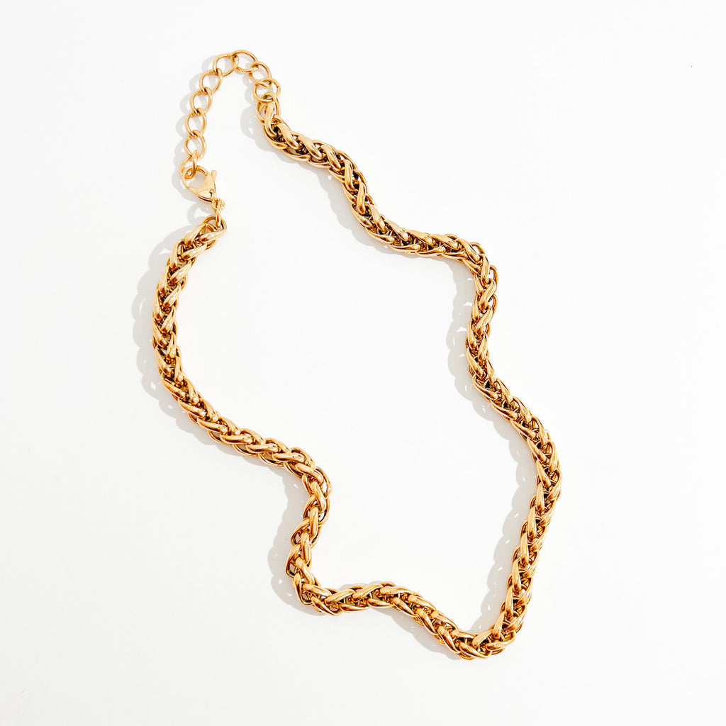Thick Wheat Gold Necklace
