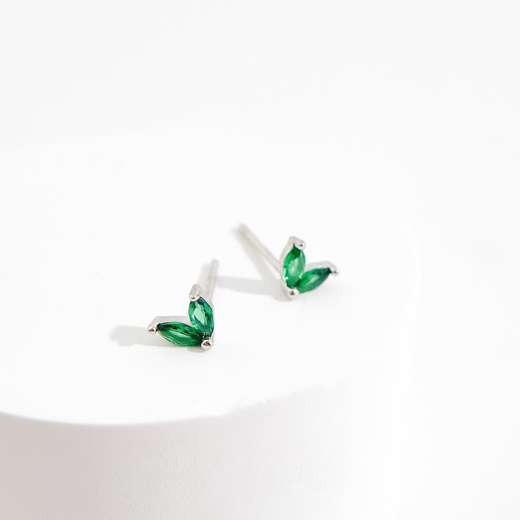 Baby Sprout Sterling Studs in Silver