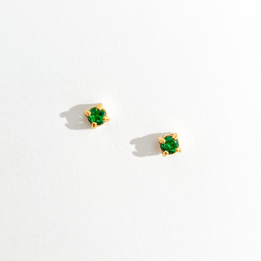 Simple CZ Studs in Gold