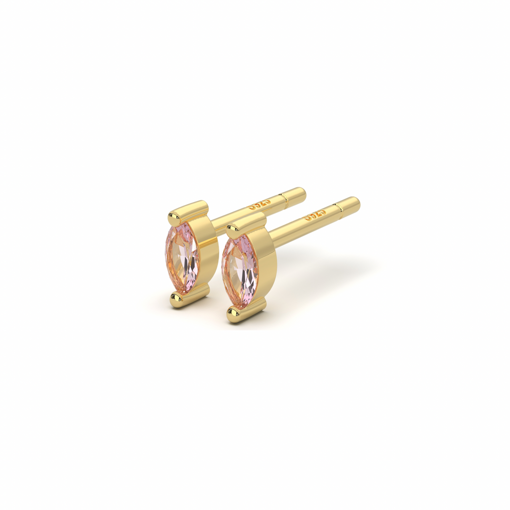 Micro Marquise Studs in Gold