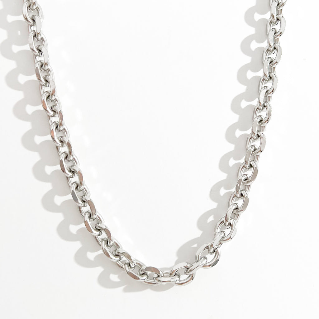 Chunky Chain Necklace in Silver