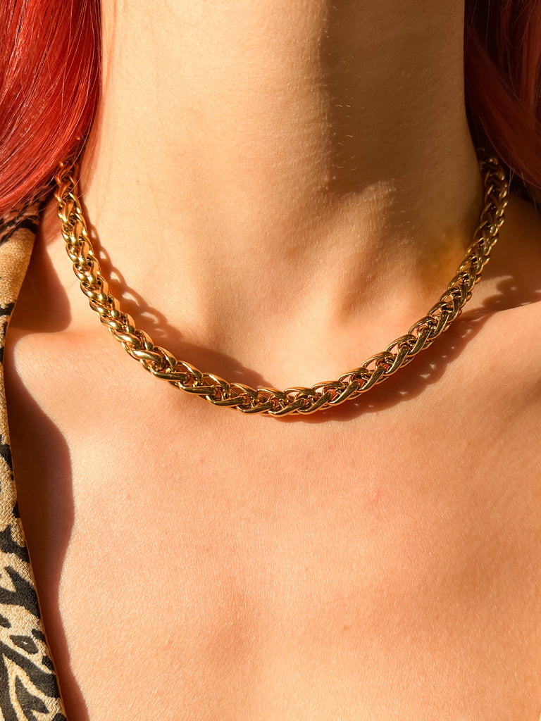 Thick Wheat Gold Necklace